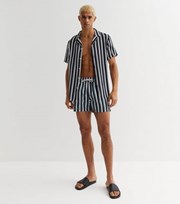 New Look Navy Stripe Swim Shorts
